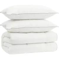 vidaXL Juego de sábanas y fundas de almohada, 3 piezas, 200x220 cm, lana para todas las estaciones