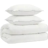vidaXL Juego de sábanas y fundas de almohada, 3 unidades, 155x220 cm, lana para todas las estaciones