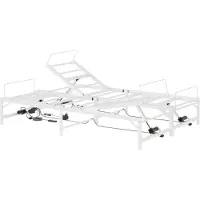 Syfax Estructura de cama ajustable eléctricamente, color blanco, 120 x 200 cm, acero