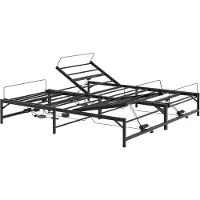Syfax Estructura de cama ajustable eléctricamente, color negro, 180 x 200 cm, acero