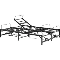 Syfax Estructura de cama ajustable eléctricamente, color negro, 150 x 200 cm, acero