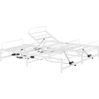 Syfax Estructura de cama ajustable eléctricamente, color blanco, 90 x 213 cm, acero