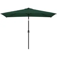 StarTech.com Sombrilla para jardín - Rectangular, 200 x 300 cm - Estructura de acero - Tejido de poliéster 100% - Resistente a los rayos UV y al agua - Color verde militar