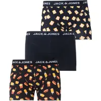Jack & Jones Calzoncillo boxer 'JACKEVIN FOOD' cognac / amarillo / negro / blanco