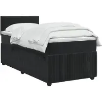 vidaXL Cama con somier y colchón, color , 90 x 200 cm, tapizada en terciopelo