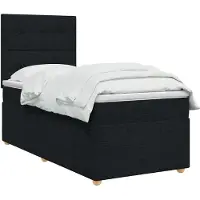 vidaXL Cama con somier y colchón , color , 90 x 200 cm, tapizada en tela