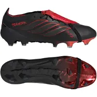 Adidas adidasBota de fútbol Predator Elite L-TECH con lengüeta plegable para césped natural seco 44 2/3 Core Black / Core Black / Vivid Red Unisex