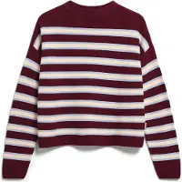 Armedangels - Women's Merinaa Striped Knit Sweater - Jerséis size S, rojo