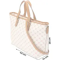 JOOP! Bolso de mano 'Flora 1.0 Ketty' marrón / taupe / rojo