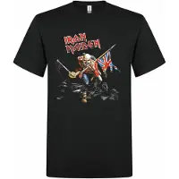Iron Maiden Camiseta 'Trooper single cover T-Shirt' negro