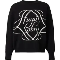 HUGO Jersey 'Siennale' negro / offwhite