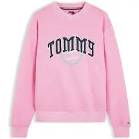 Tommy Hilfiger Sudadera 'Varsity Crest' navy / turquesa / rosa claro / blanco