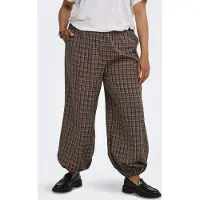 ONLY Pantalón 'CARYUNA' marrón claro / marrón oscuro