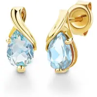 Diamant L'Eternel Pendientes 'Ohrringe aus 585 Gelbgold mit Topas' oro