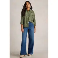 White Stuff Sophie Embroidered Shirt Dusty Green Talla: 8 | Manga Larga Outlet | Mujer | Verde