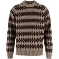 Fjällräven - Övik Jacquard Knit - jersey de lana size XL, marrón