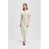 Karl Lagerfeld Satin Dress Scribble Talla: 38 | Vestidos Midi Outlet | Mujer