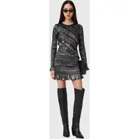 AllSaints Carli Mini Dress Gunmetal Grey Talla: 4 | Mini Vestidos Outlet | Mujer | Gris