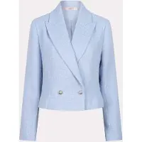 Esqualo Blazer Double Breasted Tweed Sky Blue Talla: 36 | Blazers Outlet | Mujer | Azul