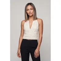 Iro Paris Claudia Top Ecru Talla: 40 | Blusas Outlet | Mujer | Marrón