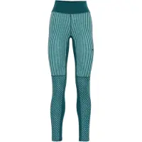 Kari Traa - Ropa interior térmica mujer - Smekker High Waist Baselayer Pants Peacock de Lana - Talla XS - Azul