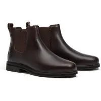 Timberland para hombre. TB0A42PGW011 Botines de piel Chelsea Stormbucks marrón oscuro (40), Plano, Ninguno, Casual, outlet 2026.