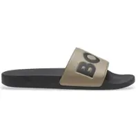 BOSS para hombre. 50536835 Chanclas Aryeh Slid marrón (46), Plano, Ninguno, Casual, Beachwear, outlet 2026.