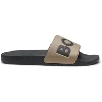 BOSS para hombre. 50536835 Chanclas Aryeh Slid marrón (43), Plano, Ninguno, Casual, Beachwear, outlet 2026.