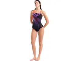 Arena Traje de baño 'Jellyfish Swim Pro Back' azul / rosa / negro