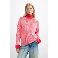 Desigual , Jersey Cuello Alto Canalé, Mujer, Rojo, S