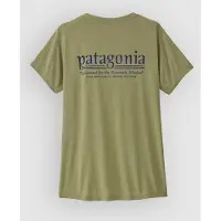Patagonia - Women's Capilene Cool Daily Shirt Hut Tripper - Camiseta funcional size M, oliva