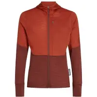 Icebreaker - Merino 200 Realfleece Descender L/S Zip - Chaqueta de merino size S, rojo