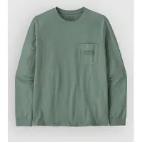 Patagonia - L/S MW '95 Oval Logo Pocket Tee - Camiseta de manga larga size L, verde