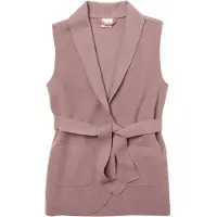 Engel - Women's Vest - Chaleco de lana merina size 38/40, fucsia/marrón