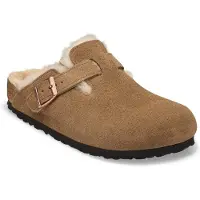 Birkenstock - Boston Suede Shearling - Sandalias size 40 - Regular, marrón