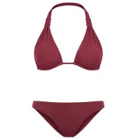 Seafolly - Women's S.Collective Multi Fit Longline Tri Bra - Parte superior de bikini size 36, rojo