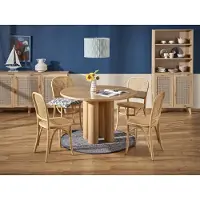 Halmar ELEFANTE: Taburete de madera de haya, forma redonda, natural (2 unidades por paquete) (2 unidades por caja)