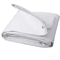 BellaFurn Lona impermeable de 280 g/m² con ojales | Blanca | 6 x 8 metros