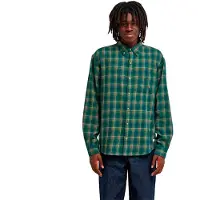 Element - Camisas - Button Down Regular Flannel Shirt Green Checks - Talla XL - Verde