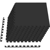 Syfax Tapete para piscina 50 uds. Negro 18 m² Espuma EVA