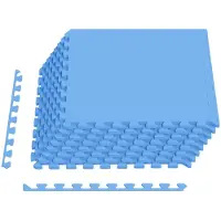 vidaXL Alfombrilla protectora para piscinas, 24 unidades, azul, 8,64 m², espuma de EVA
