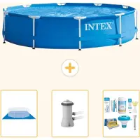 Intex Piscina inflable rectangular - 366 x 76 cm - de 4 piezas - modelo S21334