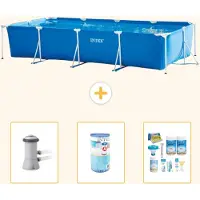 Intex Piscina rectangular de estructura - 450x220x84 cm - de 4 piezas - modelo S22361