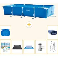 Intex Piscina rectangular de estructura - 450 x 220 x 84 cm - 8 piezas - Modelo S20078