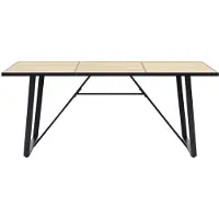 Syfax Mesa de comedor de MDF color roble 200x100x75 cm
