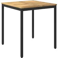 vidaXL : Mesa de jardín, blanco y , 70 x 68,5 x 75 cm
