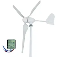 OEM Generador de turbina eólica, eje horizontal, potencia de salida de 2000W, con control híbrido, 2000W-d, 48V-a, 3 aspas. Con control independiente, 2000W, 12V