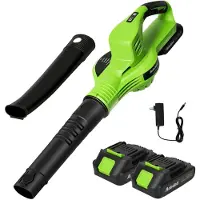 StarTech.com Soplador de hojas a batería - Soplador de aire eléctrico - 800 W - 2 velocidades - Incluye 2 baterías - Para jardín y césped
