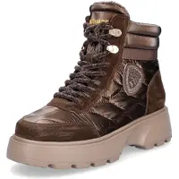 Blauer para mujer. F6BLANCA03 Botines de piel Blanca03 bronce (39), Plano, Cordones, Cremallera, Casual, outlet 2026.