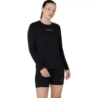 Asics - Women's Fujitrail Logo L/S Top - Camiseta de running size L, negro